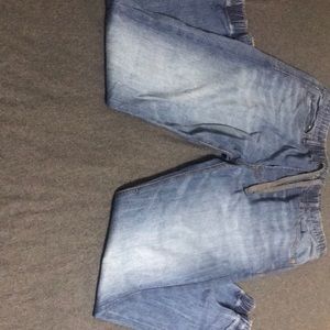 Blue jean joggers